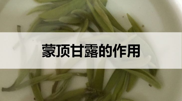 蒙頂甘露的作用有哪些？